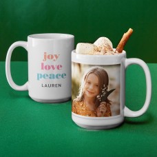 New Joy Love Peace Photo Mug