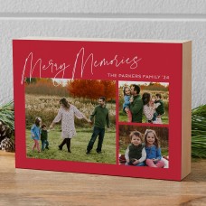 New Merry Memories Photo Wood Block