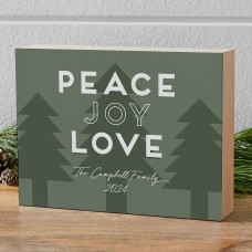 New Peace Joy Love Wood Block