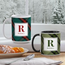 New Pick Your Plaid Initial Mug