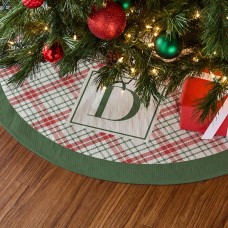 New Plaid Initial Tree Skirt