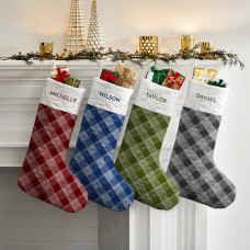 New Simply Plaid Quilted Stocking