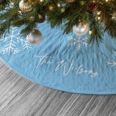 New Snowflake Quilted Tree Skirt
