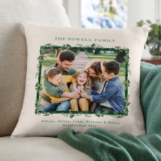 New Foliage Frame Photo Throw Pillow