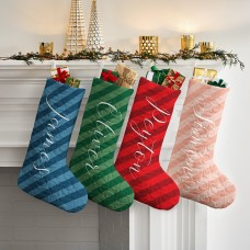 New Seasonal Stripes Quilted Stocking