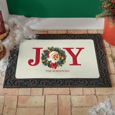 New Santa Wreath Joy Doormat