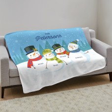New Snowman Family Movie Watching Blanket