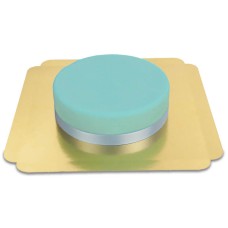 Blue cake with ribbon (Small(6-8 slices))