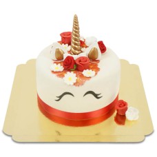 Red Unicorn Cake (Small(18 cm))