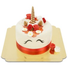Red Unicorn Cake (Medium (24 Parts))