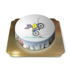Mouse with bicycle (Small (18 cm(6-8 slices)))