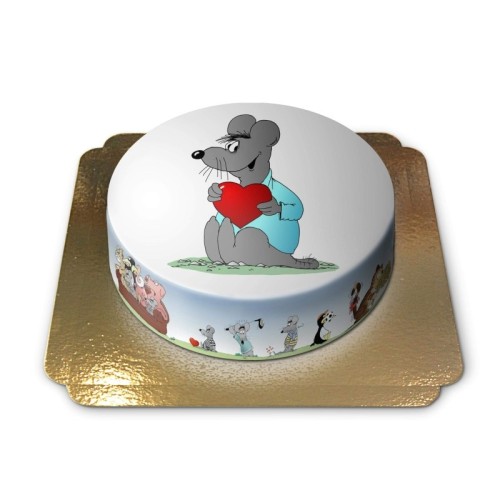 Mouse With Heart (Small (6-8 Slices))