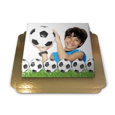 Cake-Photo Frame Football theme (Small ((20x14 cm) 6 parts))