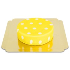 Yellow Cake with White Dots (Large (36 cm(25 slices)))