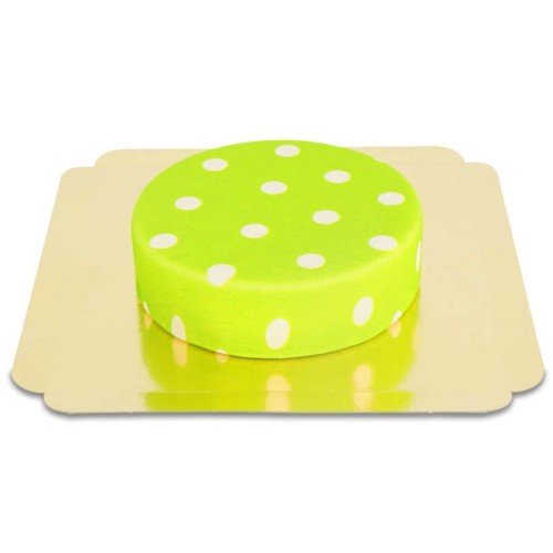 Green Cake with White Dots (Small (18 cm(6-8 slices)))