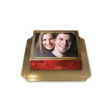 Hearts Theme Photo Frame Cake (Large)