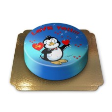 Penguin Love Cake (Small (18 cm (6 - 8 parts)))