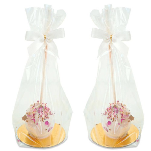 Cake-Pops Deluxe white with rose petals (10 pieces)