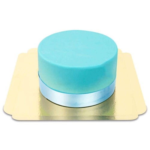 Blue Deluxe Cake with Ribbon (Medium(26 cm))