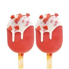 Valentine's Day Red Ice Cream Cake-Pops (10 pieces)