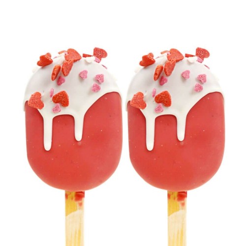 Valentine's Day Red Ice Cream Cake-Pops (10 pieces)