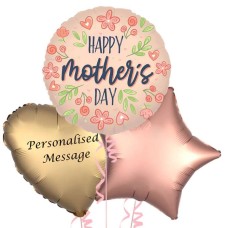 Rose Gold Personalised Mother's Day Balloon Bouquet