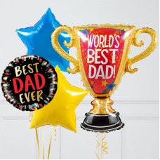 Best Dad Trophy Father's Day Inflated Balloon Package