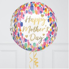 Mother's Day Watercolour Satin Inflated Orb Balloon