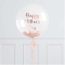 Rose Gold Mother's Day Bubble Personalised Balloon