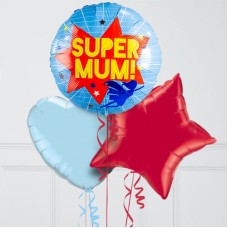 Super Mum Mother's Day Inflated Foil Balloon Bunch