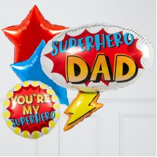 Superhero Dad Inflated Balloon Package