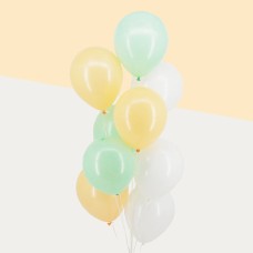 9 Pieces of Pastel Coloured Helium Balloons