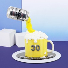 Pouring Beer Mug Cake