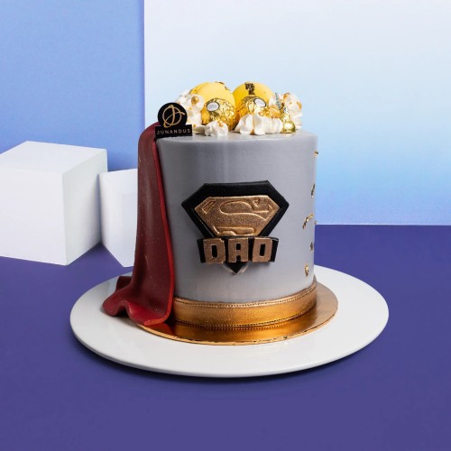 SuperHero Papa Designer Cake 6 inch