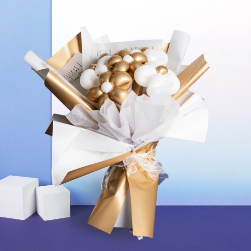Chrome Balloon Flower Bouquet