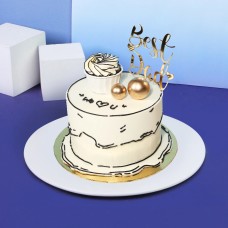 2D Effect Trending Father's Day Cake
