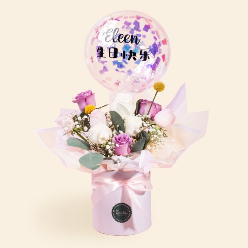 Cathy Balloon Fresh Flower Box