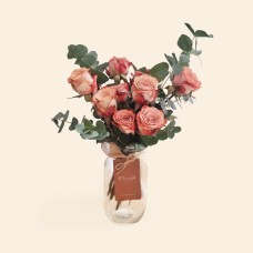 Cappuccino Roses in Jar