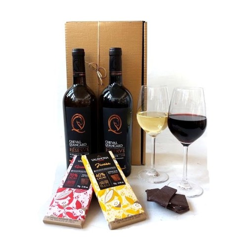 Bordeaux wine and chocolate