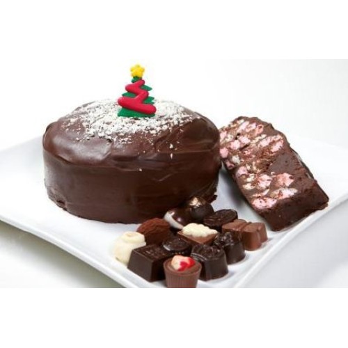 Box of 8 Belgium Chocolates, Rocky Road, Chocolate Cake