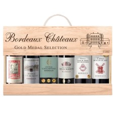 Chateaux Gold Medal Selection, 6x75cl Red Wines from Bordeaux, France, in Wooden Gift Box