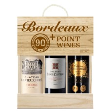 90+ Points Bordeaux Selection 3 x 75cl in Wooden Gift Box