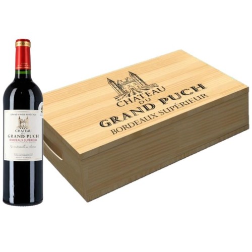 Chateau du Grand Puch, Bordeaux AOP, France, Red, 6 x 75cl in Wooden Gift Box