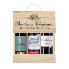 Gold Medal Selection Bordeaux 3 x 75cl in Wooden Gift Box
