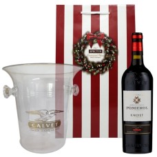 Calvet Gift Ice Bucket with 1 Calvet, Reserve de Saint â€“ Jacque, Pomerol, Bordeaux, France, Red, 75cl