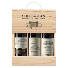 Collection Bordeaux 3 x 75cl in Wooden Gift Box