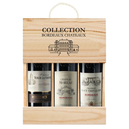 Collection Bordeaux 3 x 75cl in Wooden Gift Box