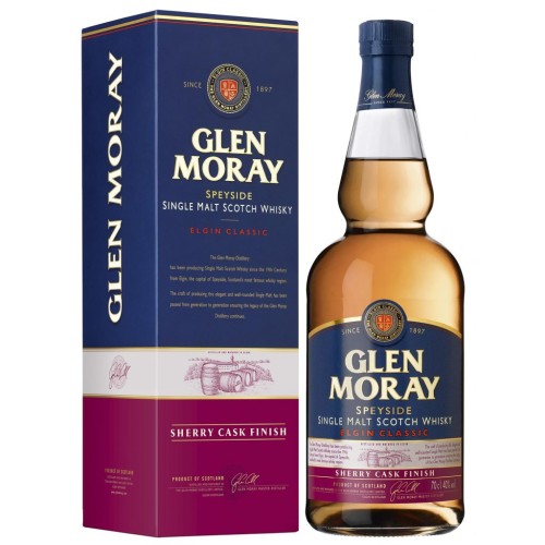 Glen Moray Classic Single Malt Whisky Sherry Cask Finish, 70cl