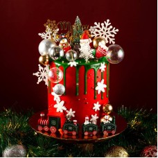 Santa Party Theme Cake
