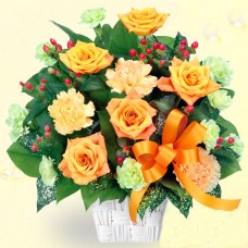 Orange roses arrangement-1